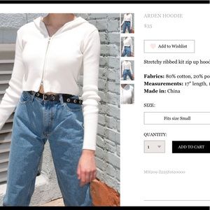 Brandy Melville Arden cardigan hoodie